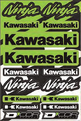 Dcor 40-20-102 Street Decal Sheet - Kawasaki