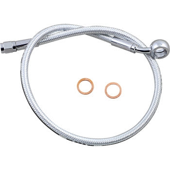 Magnum AS378122 Sterling Chromite II Designer Series ABS Front Upper Brake Line - 12mm.35deg. Banjo - 22in.