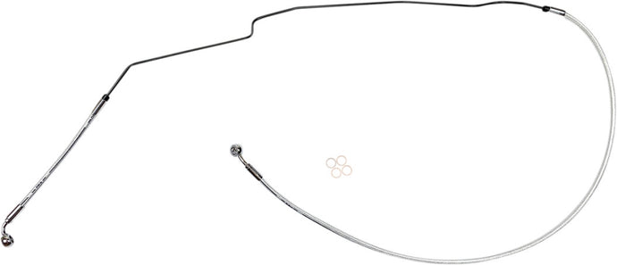 Magnum AS375144 Braided Front Brake Line - +4in. - Sterling Chromite