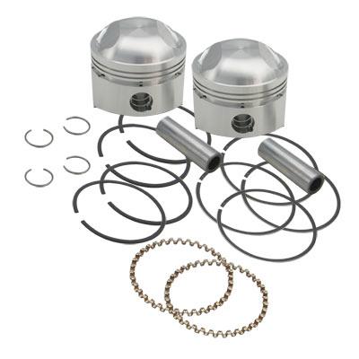 S&S Cycle 106-5503 Forged Piston Kit (74ci.) - Standard Bore 3 7/16in.,9:1 High Compression