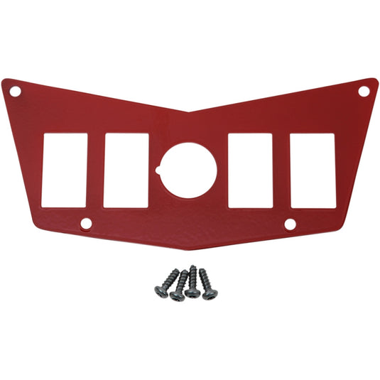 Moose Utility 100-4393-PU Center 4 Switch Dash Plate - Red