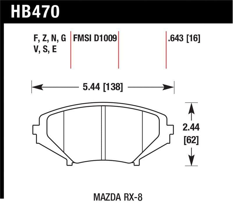 Load image into Gallery viewer, Hawk Performance HB470E.643 HAWK Blue 9012 Brake Pad Sets
