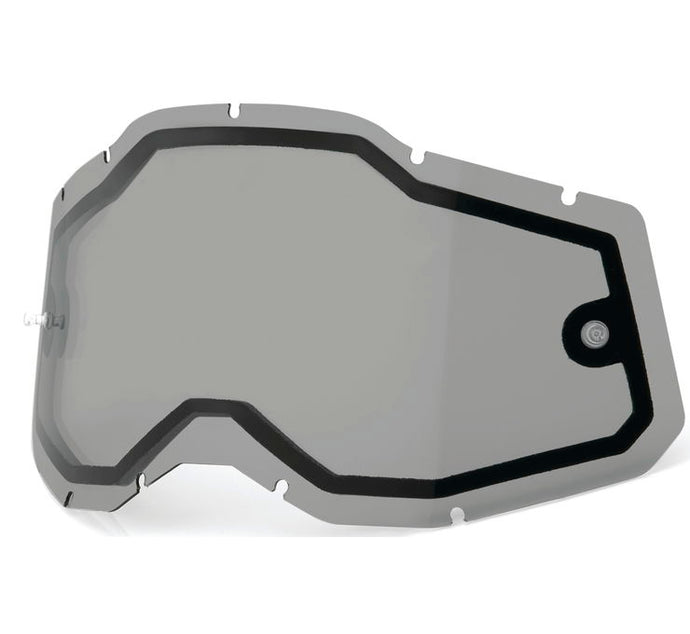 100% Replacement Dual Lens for Racecraft 2/Accuri 2/Stratus 2 Goggles - Smoke