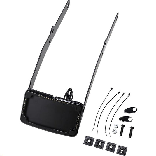 Cycle Visions CV4655B Curved Slick Signal License Plate Frame and Mount - Black