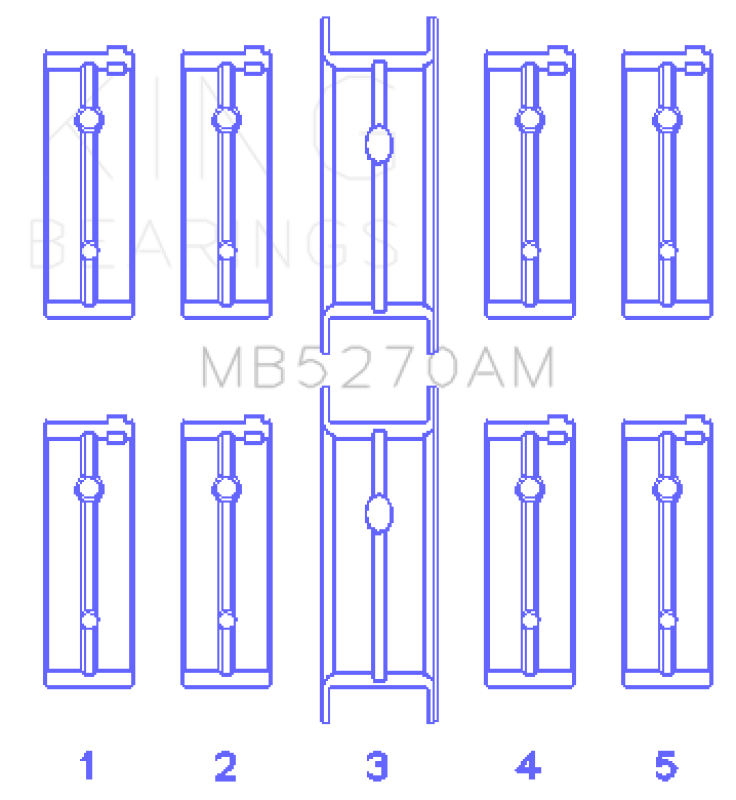 Load image into Gallery viewer, King Engine Bearings MB5270AM KING Main Bearings
