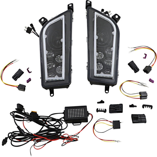 Moose Utility 100-3414-PU LED Headlight - Chrome with LED Halo