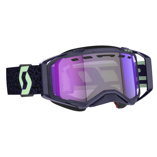 Dark Purple/Mint Green / Blue Chrome Lens