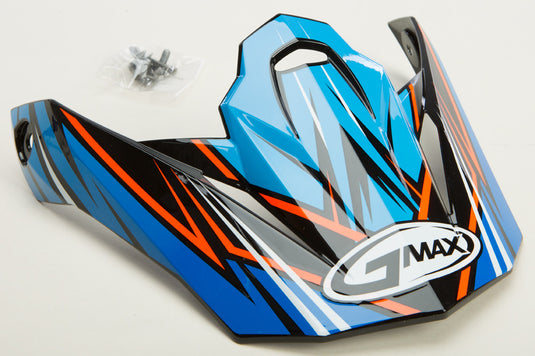 G-Max Visor for MX86 Raz Helmet - Blue/Hi-Vis Orange