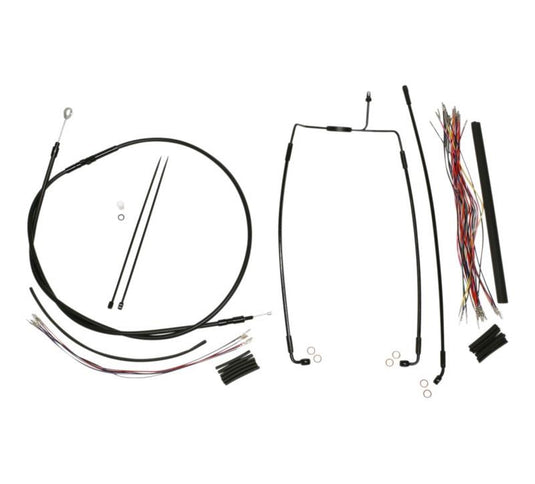 Magnum 486301 Black Vinyl XR Handlebar Installation Kit with Black Fittings for 12-14in. Ape