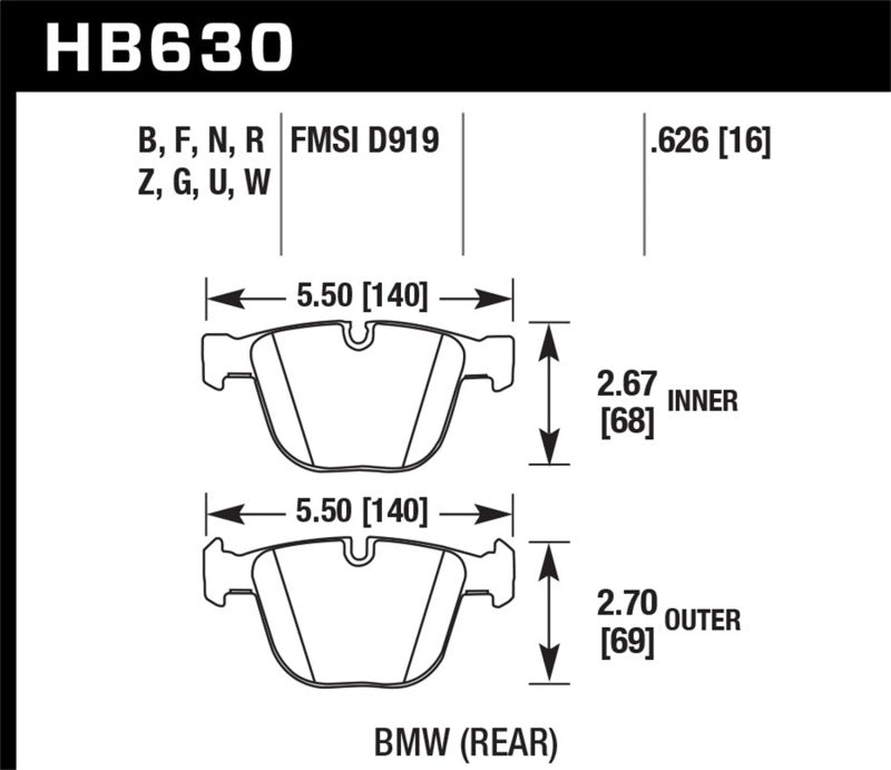 Load image into Gallery viewer, Hawk Performance HB630W.626 HAWK DTC-30 Brake Pad Sets
