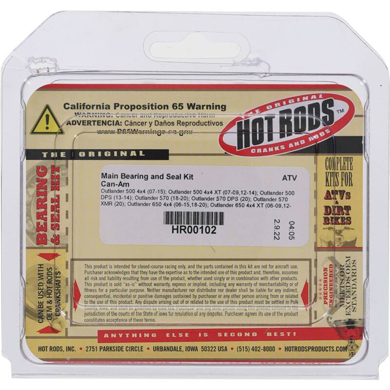 Load image into Gallery viewer, Hot Rods HR00102 HDS Main Bearing &amp; Seal Kit
