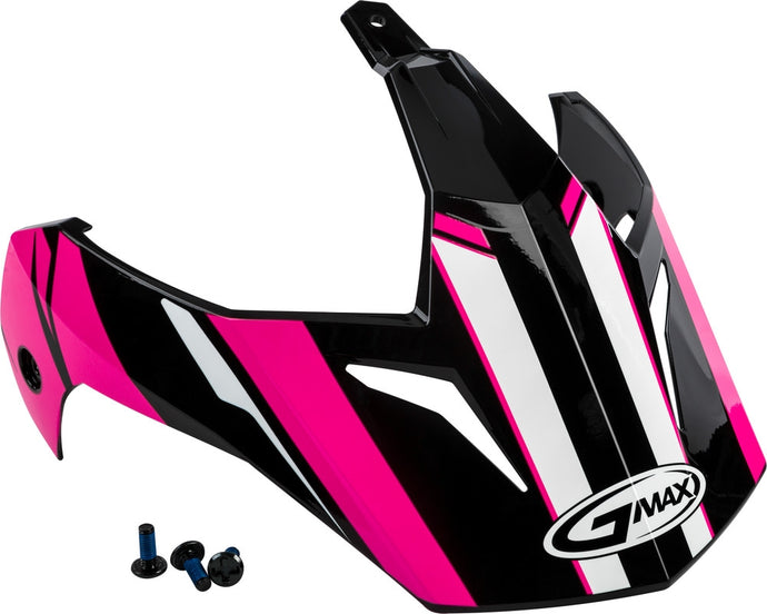 G-Max Visor with Screws for GM-11/S Helmets - Vertical Black/Pink