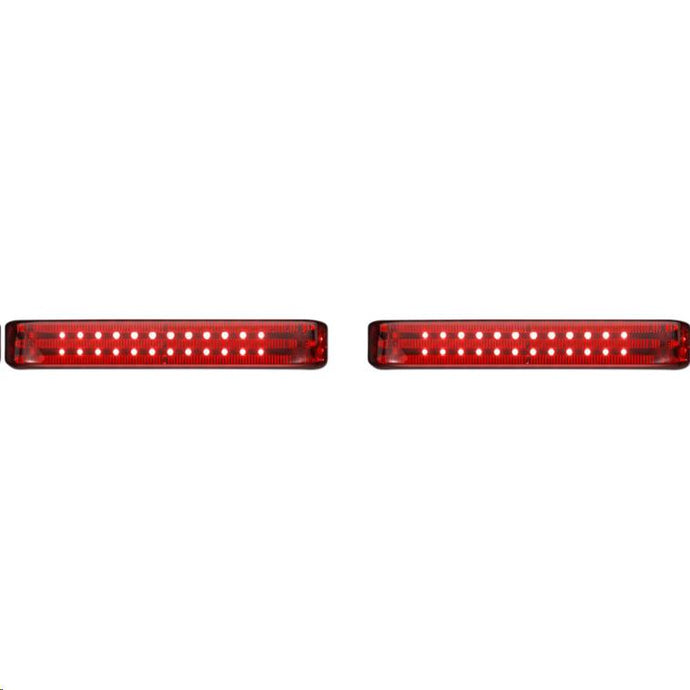 Custom Dynamics PB-SBSEQ-SS6-BR Probeam Sequential LED Saddlebag Light - Gloss Black With Red Lens