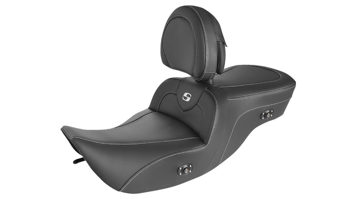 Saddlemen 897-06-185BRHC Heated Road Sofa CF Seat - with Driver's Backrest