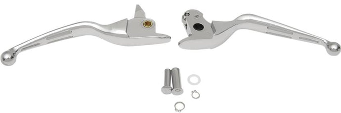 Drag Specialties 0610-0792 Slotted Wide Blade Lever Set - Chrome