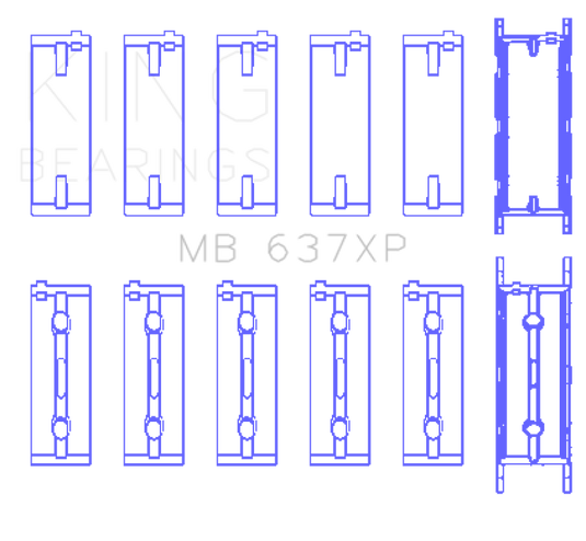 King Engine Bearings MB637XP KING Main Bearings