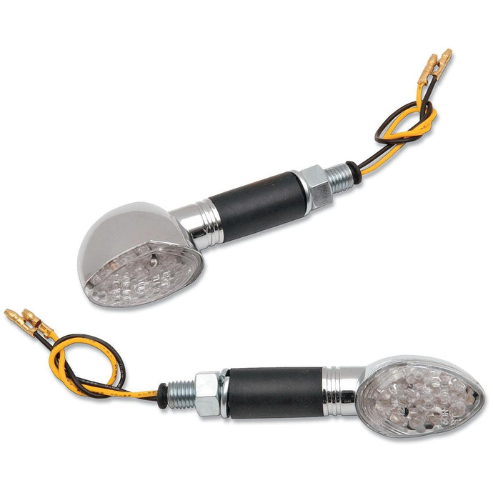 K&S Technologies 25-8930 LED Ultra Mini Stalk Marker Lights - Oval with Long Stem Black Body
