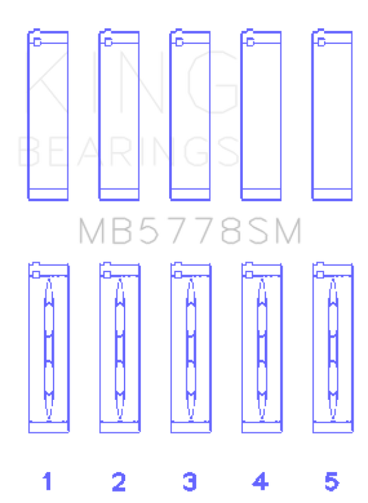 King Engine Bearings MB5778SM0.25 KING Main Bearings