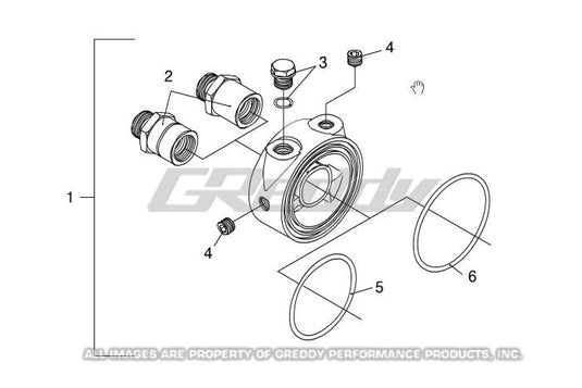 Greddy 12002801 GRE Oil Filter Block