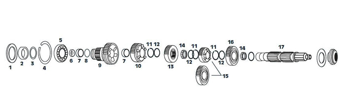 Eastern Motorcycle Parts 40-0345 Mainshaft Bearing for 5-Speed XL(14)