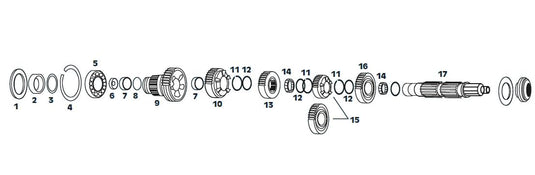 Eastern Motorcycle Parts 40-0345 Mainshaft Bearing for 5-Speed XL(14)