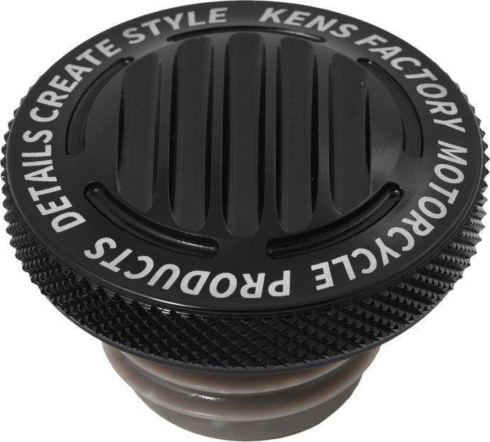 Kens Factory KFC-10 Next Level Gas Cap Finned Black Rachet Screw Rh