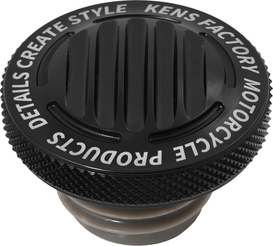 Kens Factory KFC-10 Next Level Gas Cap Finned Black Rachet Screw Rh