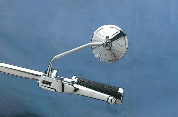 Drag Specialties DS-302154 Drag-Ness Round Series Mirror - with Thin Stem