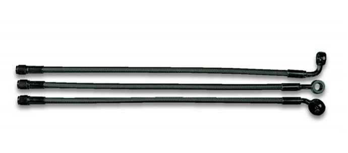 Magnum AS47627 Black Pearl Designer Series ABS Front Upper Brake Line - 10mm. 180deg. Banjo - 27in.