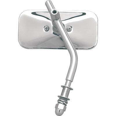 Emgo 20-34816 Universal Rectangular Mirror - Chopper - Die-Cast - 10mm Thread - Right