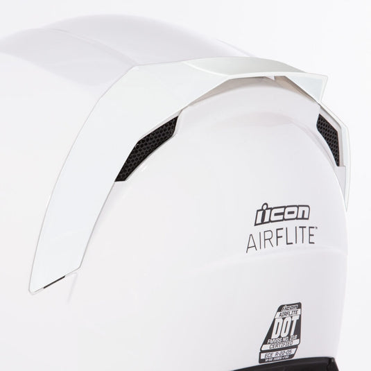 Icon Rear Spoilers for Airflite Helmets - Rubatone White
