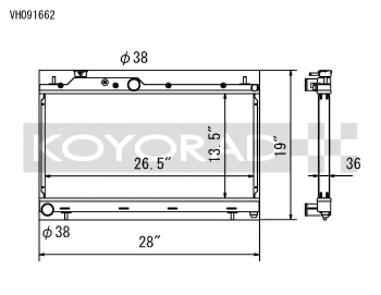 Koyo VH091662 KOY Racing Radiators
