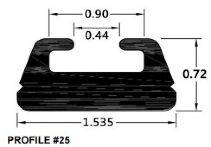 Spi 425-66-80 Slide Profile 25 - Black - 66in.