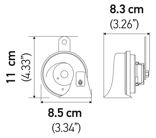 Hella 007424801 HELLA Twin Trumpet Kit