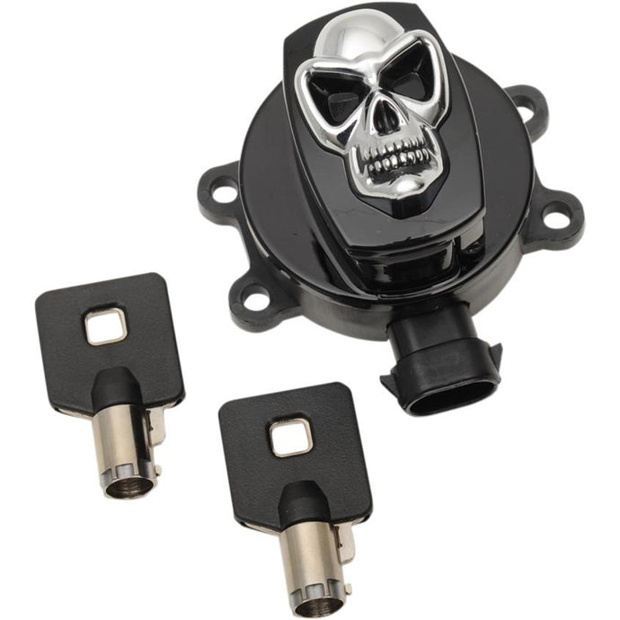 Drag Specialties 2106-0421 Skull Ignition Switch - Gloss Black