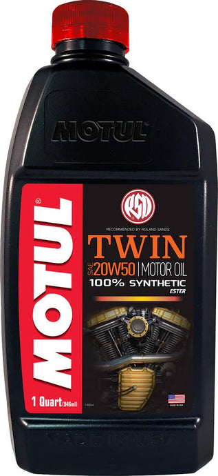 Motul 108061 Twin Motor Oil - 20W50 - 1qt.