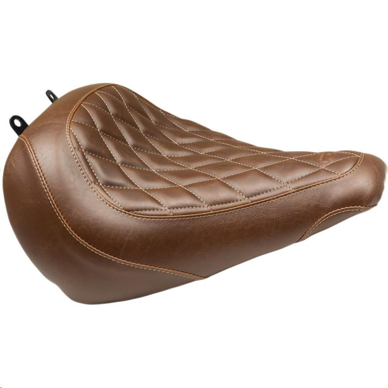 Mustang 83023 Wide Tripper Solo Seat - Diamond Stitch - Brown