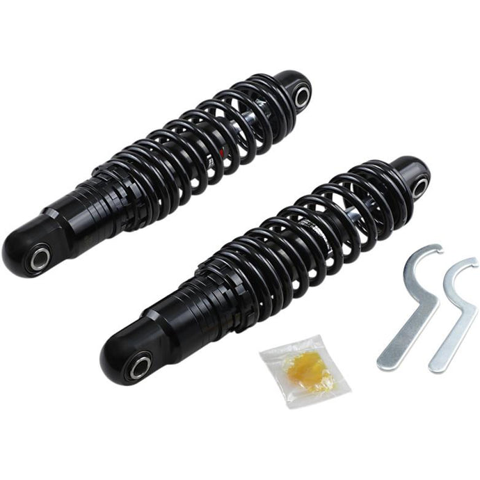 Drag Specialties 1310-1672 Premium Ride-Height Heavy Duty Adjustable Shocks - 12in. - Black
