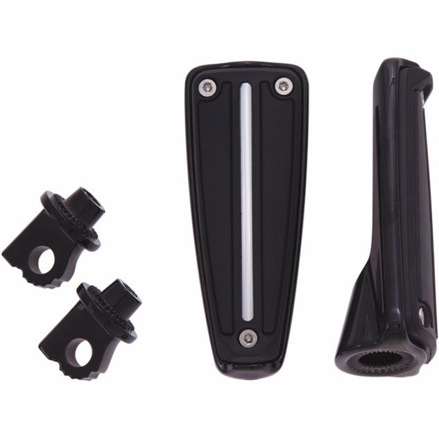 Ciro 61022 Rail Footpegs with Male Mount - Black