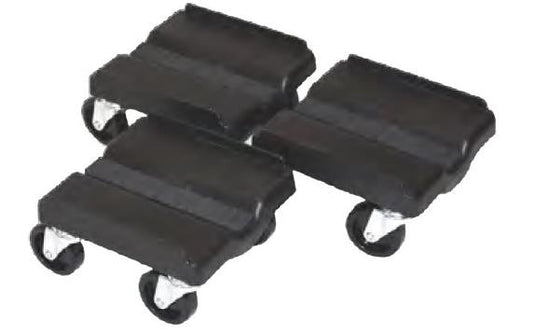 Super Caddy SUPER SPORT Four Wheel Dolly - 3 Piece Set - Black