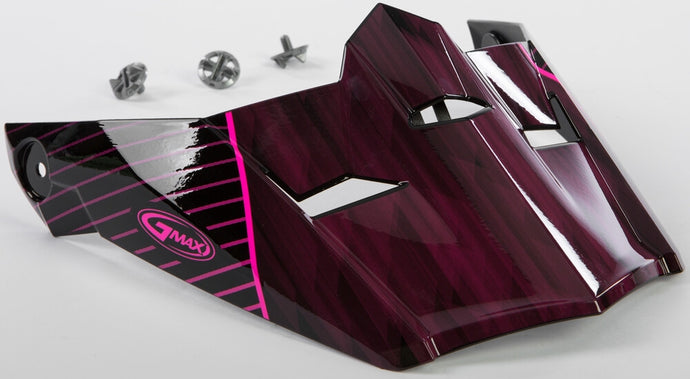 G-Max Visor with Screws for MX-46Y Colfax Youth Helmets - Black/Hi-Vis Pink - Sm-Lg