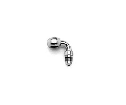 Drag Specialties DS098151 3/8in. Banjo x AN-3 Male 90deg. Brake Fitting