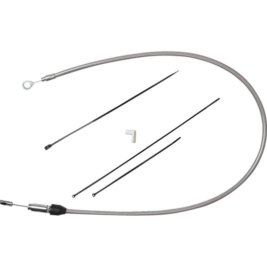 Drag Specialties 0652-2843 Quick Connect Braided Upper Clutch Cable - 48in.