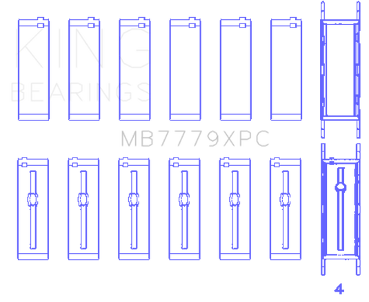 King Engine Bearings MB7779XPC KING Performance Main Bearings