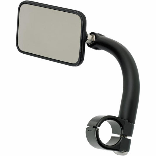Biltwell Inc. 6502-201-101 Rectangular Utility Mirror with Clamp-On Mount for 1in. Handlebar - Black