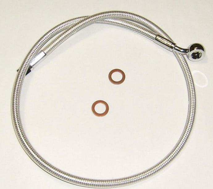 Magnum AS37127 Sterling Chromite II Designer Series ABS Front Upper Brake Line Kit - 10mm,deg. Banjo - 27in.