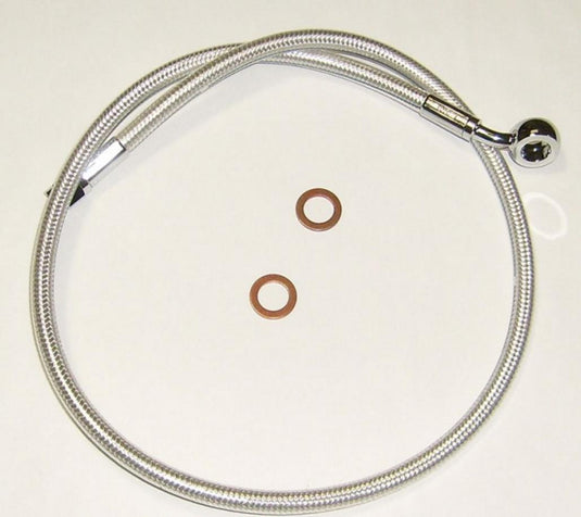 Magnum AS37127 Sterling Chromite II Designer Series ABS Front Upper Brake Line Kit - 10mm,deg. Banjo - 27in.
