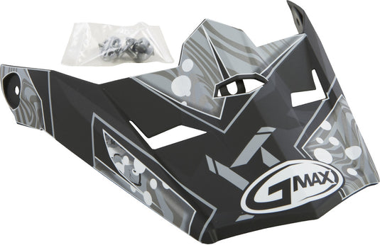 G-Max Visor for MX-46Y Youth Helmets - Hooper Matte Black/Dark Silver