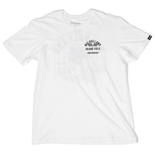 Fasthouse Mulholland GP SS T-Shirt (Large, White)
