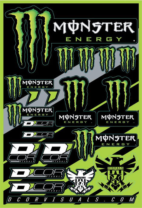 Dcor 40-90-102 Decal Sheet - Monster Energy